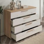 comoda cajones tirador melamina moderna mix nordico dormitorio