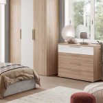 comoda mix dormitorio melamina matrimonio juvenil cajones tirador