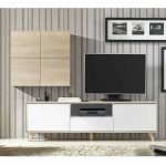 mueble salon composicion moderna patas haya melamina combinacion