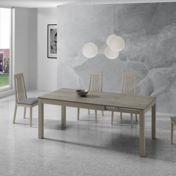 detalle mesa rectangular comedor moderna savina extensible moderna haya salon