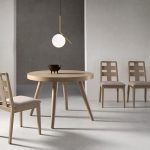 mesa comedor redonda boheme extensible moderna patas conicas salon moderna nordica