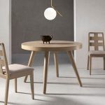 mesa comedor redonda boheme extensible moderna patas conicas salon moderna nordica