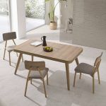 ambiente mesa comedor rectangular boheme extensible moderna patas conicas salon nordico