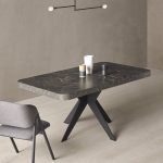 mesa comedor moderna rectangular extensible salon porcelanico clara
