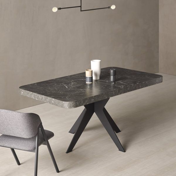 mesa comedor moderna rectangular extensible salon porcelanico clara