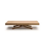 mesa elevable convertible helena extensible comedor centro salon comedor chapa natural moderna bateria