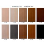 muestrario acabados colores madera natural haya barnizada pemi mesas sillas