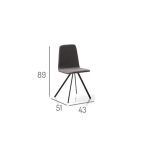 medidas silla metalica moderna tapizada junco salon comedor hosteleria