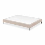 Base tapizada fija en madera DYLA con patas metálicas Ecus