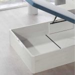 detalle apertura canape abatible madera al suelo dormitorio matrimonio juvenil