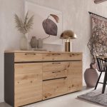 detalle ambiente aparador moderno lara puertas cajones hogar nordico almacenaje madera