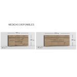 medidas aparador lara moderno madera nordico cajones puertas hogar