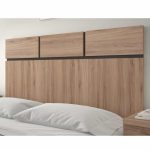 cabezal melamina moderno roble natural grafito dormitorio matrimonio colgar