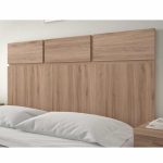 cabezal melamina moderno roble natural dormitorio matrimonio colgar nordico