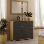 Cómoda MIX moderna 120 cm. 4 cajones madera - Imagen 2