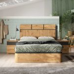 ambiente dormitorio mesitas noche cabezal canape sin patas melamina matrimonio moderno