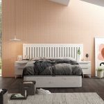 dormitorio berni moderno industrial cabezal mesitas noche canape melamina matrimonio
