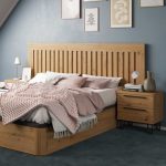 dormitorio matrimonio berni melamina canape cabezal mesitas noche moderno