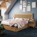 dormitorio matrimonio berni melamina canape cabezal mesitas noche moderno