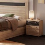 Mesita de noche ARGAN moderna de 40 cm. en madera 3 cajones - Imagen 7