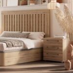 Mesita de noche ARGAN moderna en madera 3 cajones - Imagen 6