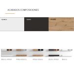 muestras acabados composiciones modernas mueble salon flotante corfu