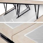 detalle apertura canape tapizado prince elevable dormitorio doble tapa partida