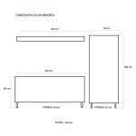 medidas mueble salon moderno menorca patas comedor melamina