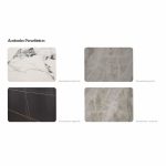 muestras acabados porcelanicos mesa comedor redonda extensible circle moderna