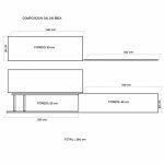 medidas mueble salon comedor moderno ibiza blanco blanco almacenaje melamina