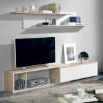 mueble salon modular composicion moderna lola 240 cm. melamina montaje