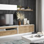 detalle muebles salon modular moderno mahon melamina almacenaje comedor