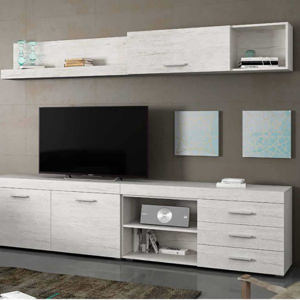 mueble salon moderno composicion silence melamina almacenaje tiradores comedor alta calidad