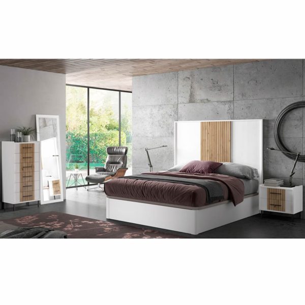 dormitorio moderno sunny cabezal mesitas noche sinfonier espejo dormitorio