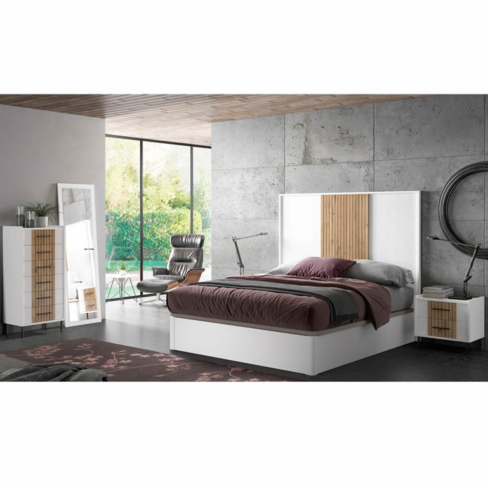dormitorio moderno sunny cabezal mesitas noche sinfonier espejo dormitorio