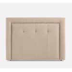 cabezal tapizado colette moderno tachuelas tejidos dormitorio descanso