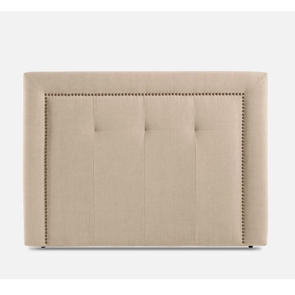 cabezal tapizado colette moderno tachuelas tejidos dormitorio descanso
