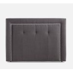 cabezal tapizado colette moderno tachuelas tejidos dormitorio descanso