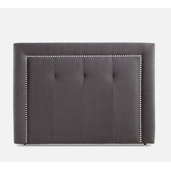 cabezal tapizado colette moderno tachuelas tejidos dormitorio descanso