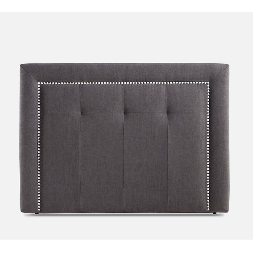 cabezal tapizado colette moderno tachuelas tejidos dormitorio descanso