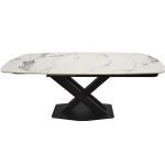 mesa comedor extensible giratoria porcelanico acero comedor salon