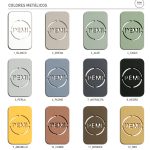 muestras acabados colores metálicos pemi mesas comedor centro salón comedor