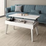 mesa centro moderna nordica elevable patas inclinadas madera hogar melamina madera marian