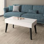 mesa centro moderna nordica elevable patas inclinadas madera hogar melamina