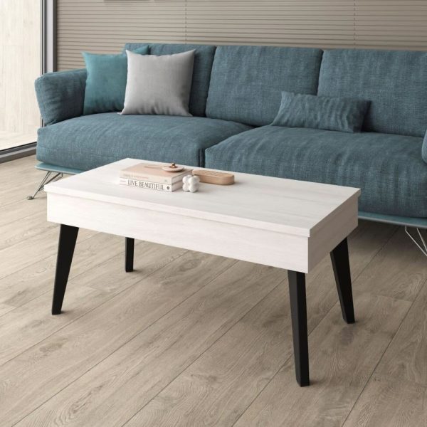 mesa centro moderna nordica elevable patas inclinadas madera hogar melamina
