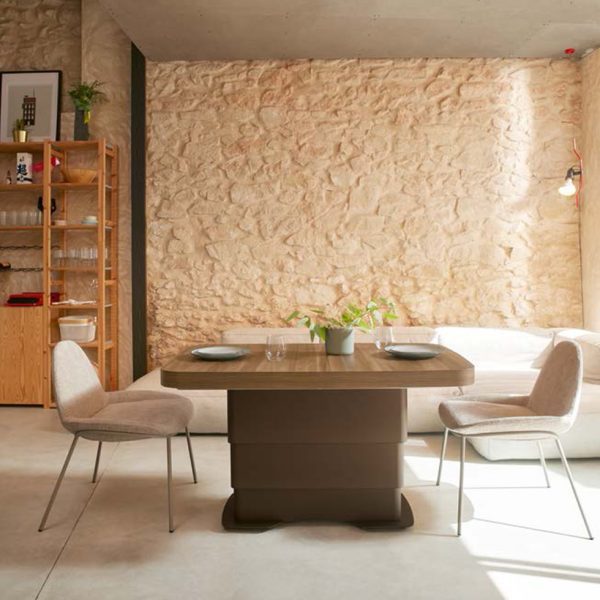 Mesa ELEGANT elevable mesa de centro comedor melamina con mecanismo elevable y extensible