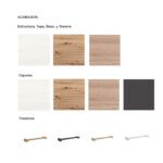 Cómoda MIX moderna 120 cm. 4 cajones madera - Imagen 3